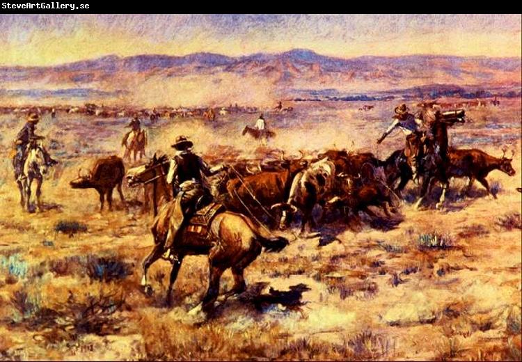 Charles M Russell The Round Up